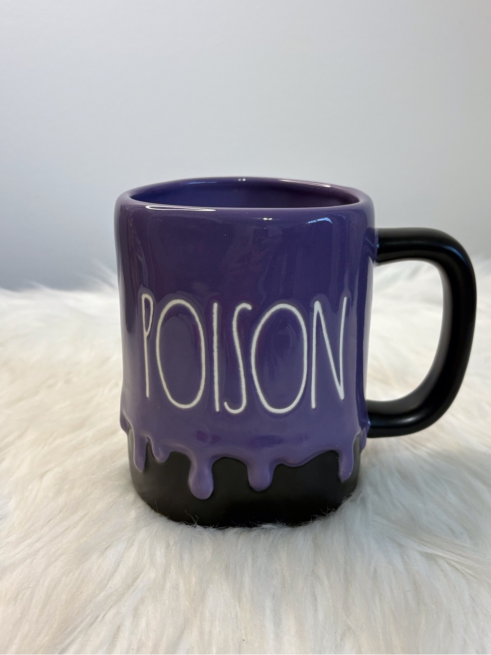 Rae Dunn Purple & Black 'POISON' Drip Ceramic Mug